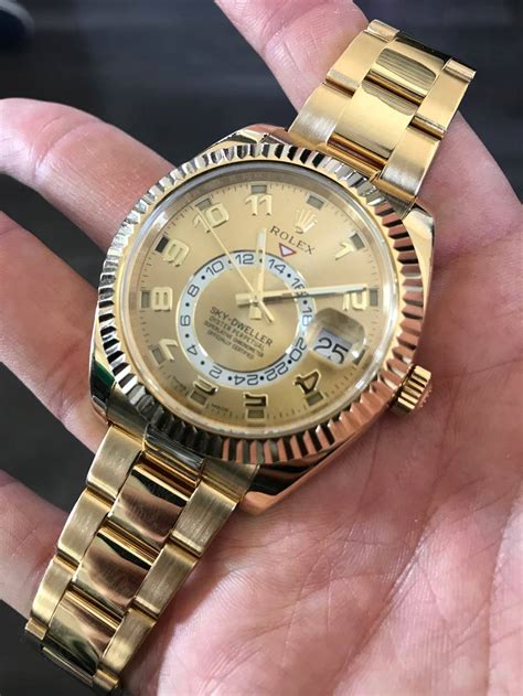 rolex sky dweller gold 2018|rolex sky dweller price chart.